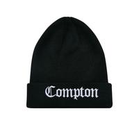 Mister Tee Bonnet Compton Heavy Knit – Noir, Taille Unique Mixte
