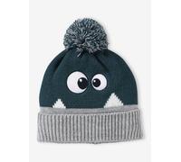Bonnet monstre garçon vert sapin 2/3A