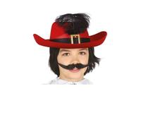 Bonnet Mousquetaire Rouge - FIESTAS GUIRCA, S.L. - Enfant - Accessoire de déguisement - Intérieur