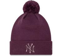 Bonnet New Era New York Yankees Knit Medium Wmns Mlb Wmns Metallic Bobble Beanie Damson Universal