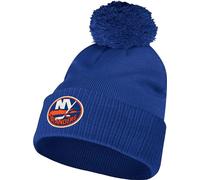 Bonnet NHL à pompon avec poignets, équipes NHL, logo New York Islanders, bleu roi, taille : OSFM