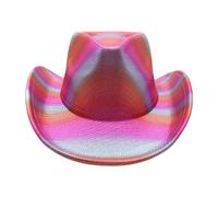 Bonnet Noel Adulte Vintage- Cagoule Moto Disco De Cowboy Rayé Style Western pour Et Célébration De Soleil Coloré à Large Bord 2026