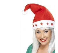 Bonnet Noël étoiles lumineuses + pile