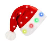 Bonnet Noel Lumineux Chapeau Noel Adultes Bonnet Pere Noel Peluche Bonnets Rouge Chapeau de NoelLumineux en Peluche, Idéal pour Les Fêtes de Noël, Les Fêtes et Les Cadeaux du Nouvel