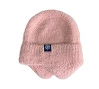Bonnet Nuit Noir Winter Warm Knitted Plain Dyed Colorful Hat Letter Charm Custom Knit Hat for Women Casquette Plate Enfant (Pink, One Size)