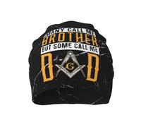 Bonnet Papa Maçonnique Franc-Maçon Franc-Maçonnerie Fraternelle Équerre Compas Casquette Doux Et Chaud Multifonctionnel Bonnet De Nuit, pour Sommeil, Ski, Sport, 56-62cm