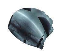 Bonnet parapluie noir sous la pluie multifonctionnel, léger, ajustement parfait, casquette de course à pied, doublure de casque, bonnets de sommeil, Noir/blanc, S