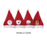 bonnet peluche tradition motifs de noël enfant - modèle aléatoire - ptitclown 19435 Rouge G