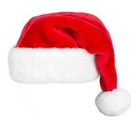 bonnet père noël peluche adulte - boland 13437 Rouge G