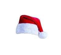 bonnet père noël pelucheux rouge filaments argent - ptitclown 79140