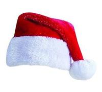 bonnet père noël pelucheux rouge filaments argent - ptitclown 79140 Rouge G