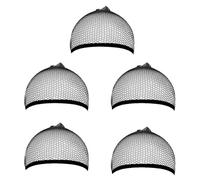 bonnet perruque ALAN EATON noir perruque casquette Net extrémité fermée doublure de cheveux tissage casquettes for Halloween Cosplay perruques utiliser résille(5PCS)