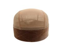 bonnet perruque Bonnet de perruque en maille for la fabrication perruques, bandeau antidérapant velours réglable for maintenir les cheveux(Light brown 1pcs)