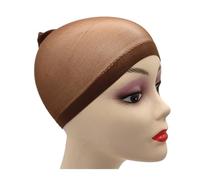 bonnet perruque Bonnet de perruque en nylon, filet à cheveux couleur chair, extensible, bout fermé, peau extra fine et respirante(12Bags Brown)