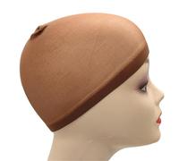 bonnet perruque Bonnet de perruque en nylon, filet à cheveux couleur chair, extensible, bout fermé, peau extra fine et respirante(1Bag Light Brown)