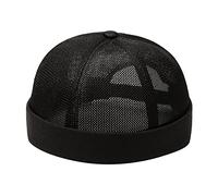 Bonnet Perruque U Part Hommes en à séchage Rapide réglable et Respirante pour Le Sport en Plein Cowboy Homme Cuir (Black, One Size)