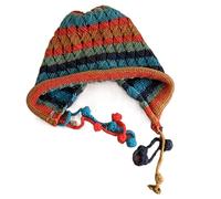 Bonnet péruvien d'hiver avec oreilles, cache-oreilles, bonnet de ski, bonnet de neige, mignon bonnet en tricot à pompon pour femmes et filles, cadeaux, bonnets, bonnet chaud en tricot, pour temps