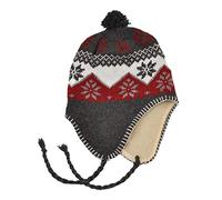 Bonnet péruvien doublé intérieur en Polaire Taille Unique 56 58cm Environ Chaud Trapper Neuf Froid Hiver Mixte Hommes Femmes Ski Neige ref:1542B (Pompon Gris)