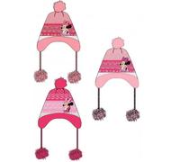 Bonnet Péruvien Minnie fille polaire intérieur - Corail - Rose - Enfant - Fille - Marque Minnie 54 cm