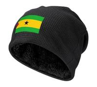 Bonnet Polaire Mixte Taille Unique Imprimé São Tomé Et Príncipe Drapeau Classique Plein Air Sport Loisirs sans Bordure Léger Chaud Respirant Élastique Léger Durable