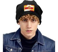 Bonnet Polaire Unisex Taille Unique Motif Espagne Drapeau Classique Bonnet Extérieur Froid Extensible Doux Bonnet sans Visière Adolescent Léger Chaud Doublure Polaire Chaude Choix