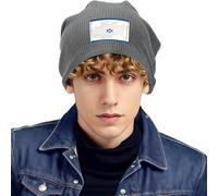 Bonnet Polaire Unisex Taille Unique Motif Israël Drapeau Classique Bonnet Extérieur Froid Extensible Doux sans Visière Adolescent Léger Chaud Bonnet Course Vélo Antivent Protège Oreilles