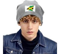 Bonnet Polaire Unisex Taille Unique Motif Jamaïque Drapeau Classique Bonnet Extérieur Froid Extensible Doux Bonnet Sans Visière Adolescent Léger Chaud Doublure Polaire Chaude Choix Idéal Automne Hiver