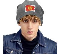 Bonnet Polaire Unisex Taille Unique Motif Monténégro Drapeau Classique Bonnet Extérieur Froid Extensible Doux sans Visière Léger Chaud Doublure Polaire Épaisse Antivent Protège Oreilles Respirant