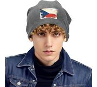 Bonnet Polaire Unisex Taille Unique Motif République Tchèque Drapeau Bonnet Extérieur Froid Extensible Doux Bonnet Hiver sans Visière Adolescent Léger Chaud Bonnet Course Vélo Durable