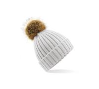Beechfield Bonnet B412 épais avec Pop Pom en fausse fourrure