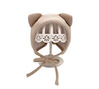 Bonnet Pour Bébé Avec Oreilles De Chat, Joli Bonnet Avec Mentonnière, Pour Garçons Et Filles, Pour Printemps, Automne Et Hiver