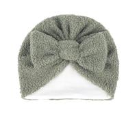 Bonnet pour bébé en mousseline turban avec nœud en polaire pour nourrisson, couvre-chef, accessoires de vêtements pour nouveau-né, couvre-chef, fille, garçon, Vert, taille unique