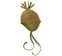 Bonnet pour bébé en polaire 100 % laine mérinos - Jaune - 24 mois