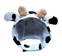 Bonnet pour chat avec oreilles en forme d'animal mignon doux et confortable - Accessoires de costume en peluche sans danger pour les animaux - Chapeau de costume pour animal domestique uniquement