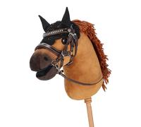 Bonnet pour cheval QHP Ear Net Jump Noir TU