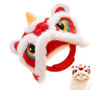 Bonnet pour Chien, Bonnets pour Chats, Bonnet en Peluche Mignon, Costume pour Chat, Petit Animal de Compagnie, Costume de Nouvel an Chinois, vêtements de Danse de Lion pour Chats, Chiots,