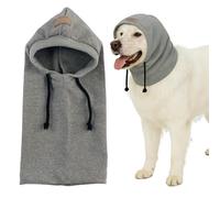 Bonnet Pour Chien Capuche Écharpe Chaude Anti-Bruit | Coiffe Anti-Vent avec Cordon Réglable Pour Temps Froid En Extérieur Marche Quotidienne Trajet En Voiture Visite Chez Le