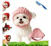 Bonnet pour Chien en Tricot Rouge 2026 avec Rabats d'oreille, Bonnet pour Chien pour chienes, Bonnets pour Chiens Rouge Cher, Chaleur Confortable, pour l'hiver, Petits Chiens/Chats (Blue)