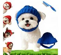 Bonnet pour Chien en Tricot Rouge 2026 avec Rabats d'oreille, Bonnet pour Chien pour chienes, Bonnets pour Chiens Rouge Cher, Chaleur Confortable, pour l'hiver, Petits Chiens/Chats (Red)