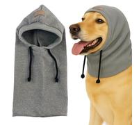 Bonnet pour chien - Housse en tricot thermique, design de bouclier d'oreille, couche de tissu respirant, cordon réglable | Idéal pour temps froid en plein air, voyage, marche, protection de la tête