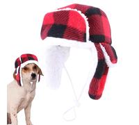 Bonnet pour chien, réglable avec doublure en polaire pour animaux de compagnie | Bonnet Trapper pour chien avec protection des oreilles, pour chiots et chatons de toutes tailles par temps froid pour
