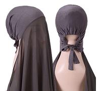 Bonnet pour femme avec corde châle élastique bandé sous écharpe bonnet intérieur hijab couverture bandeau antidérapant noir clair couleur bon marché hijabs écharpe pour femme, E, Taille unique