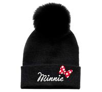 Bonnet pour Fille - DISNEY - Minnie 8998 - Noir - 100% Acrylique - Tailles 46-54