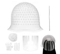 Bonnet pour Meches et Balayage,Bonnet à Meches,Bonnet pour Meche en Silicone avec Crochet,Bonnet a Meches Professionnel,Chapeau de Coloration Reutilisable,Convient pour Les Filles et Les Femmes