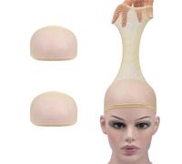 Bonnet Pour Perruque Bonnet de perruque en filet à cheveux nylon filets élastiques extensibles bonnets tissée la mode for fabrication perruques for femmes(Skin colour-5Pcs)