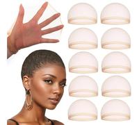 Bonnet Pour Perruque Lot de 20 bonnets perruque transparents HD, en nylon fin for femme, avec dentelle frontale, idéal for les fêtes, mariages et Halloween(5Pack-(10pcs))
