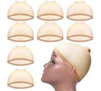 Bonnet Pour Perruque Lot de 4, 6 ou 10 bonnets perruque HD élastiques et respirants, invisibles, en nylon extensible, parfaits for un usage professionnel for femmes(10Pcs(5pack))