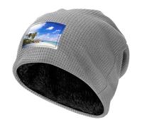Bonnet pour sports de plein air - Motif nuages - Pour voyage, randonnée et sports de plein air - Noir, gris clair, Taille unique