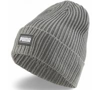 Bonnet Puma côtelé classique à revers gris chaud et confortable pour le sport et