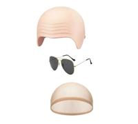 Bonnet Réutilisable Accessoire | métamorphose Rapi sans Maquillage, Faux Crâne avec Lunettes, Souple, pour Halloween, Soirées Déguisées, Adultes